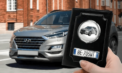 Car documents holder white