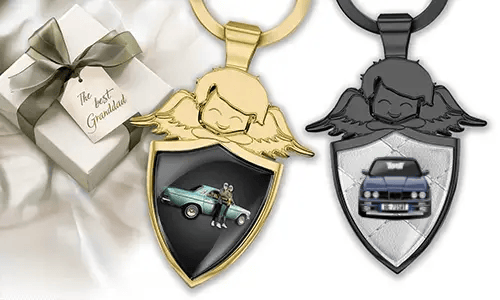Portachiavi angelo personalizzato - Regalo per tuo nonno