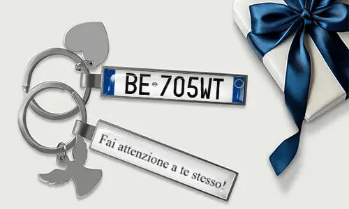 Porte-clés d’amitié personnalisé avec plaque numérotée et étiquette gravée