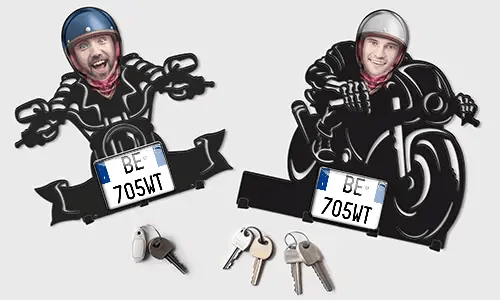 gallery-keyholder-wall-motorcycle-rider-skeleton-face-license-plate-and-text-printed-3