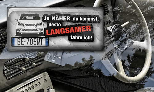 aufkleber auto LANGSAMER auf dem Wagen lustige autoaufkleber
