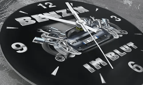 wanduhr auto 