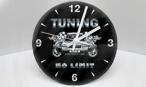 wanduhr auto 