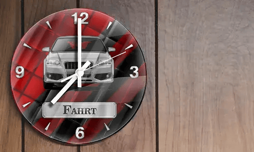 wanduhr mit foto auf dem Holz Wand wanduhr mit eigenem bild