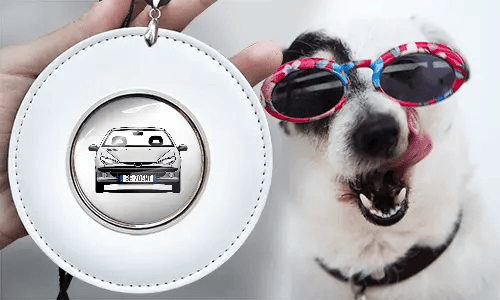 autospiegelanhänger mit foto von dem Hund rückspiegelanhänger mit foto