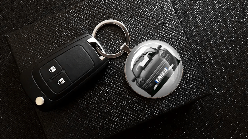 Keychain round individual