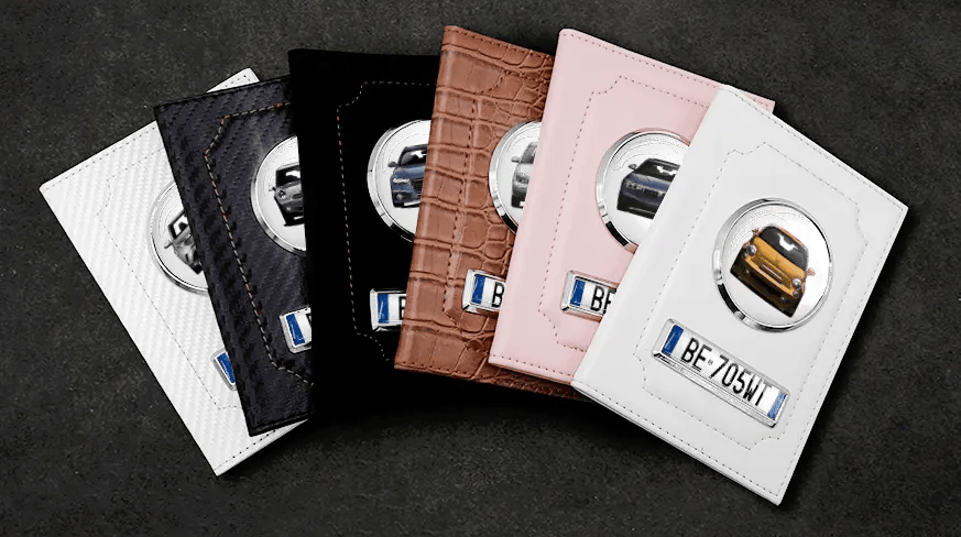 Car Documents Holder White Carbon