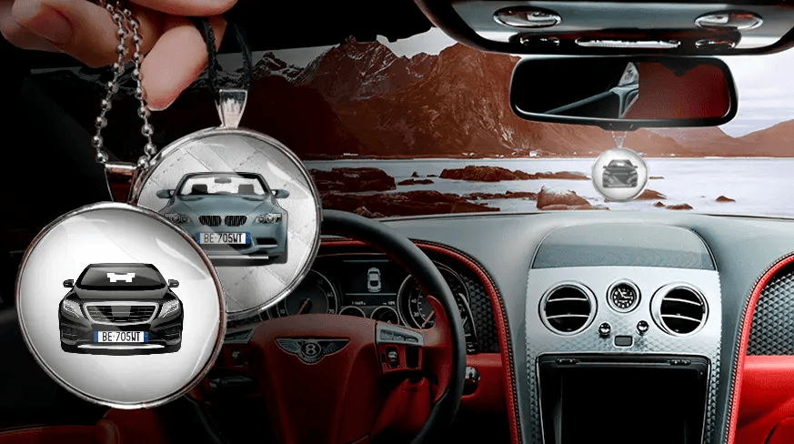 ciondolo per specchio rotonda