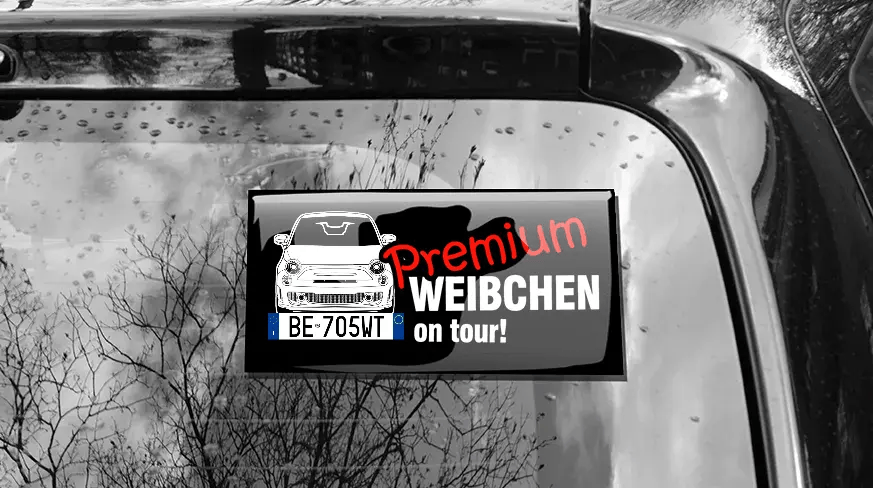 Sticker car phrases